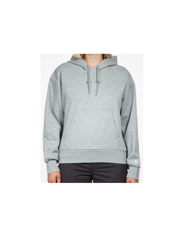 Carhartt Wip W' Hooded Casey - Grey Heather / Silver - Sweat Femme  - Cover Photo 1