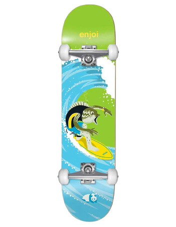 Enjoi Surfs Up Skateboard Green 8.25 - Compleet - Miniature Photo 1