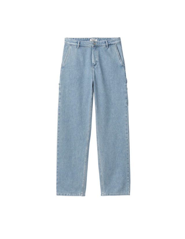 Carhartt Wip W' Pierce Pant Sraight - Blue Stone Bleached - Women's Pants  - Cover Photo 2