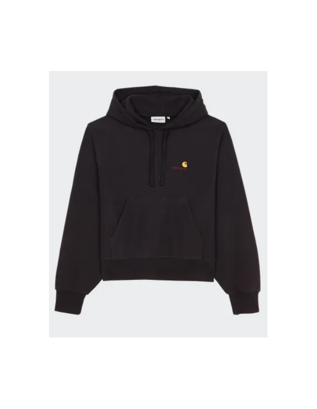 Carhartt Wip W' Hooded American Script - Black - Women's Sweatshirt  - Cover Photo 1