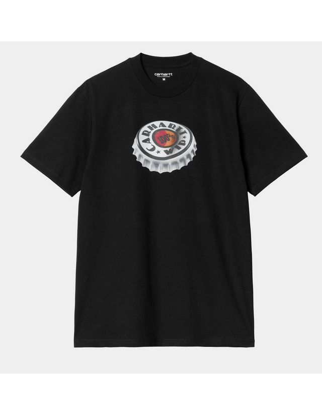 Carhartt Wip Bottle Cap T-Shirt - Black - T-Shirt Voor Heren  - Cover Photo 1