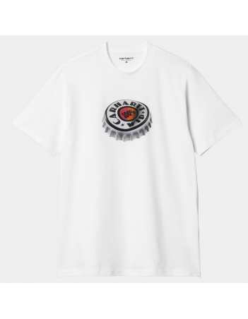 Carhartt WIP Bottle Cap T-shirt - White - Men's T-Shirt - Miniature Photo 1
