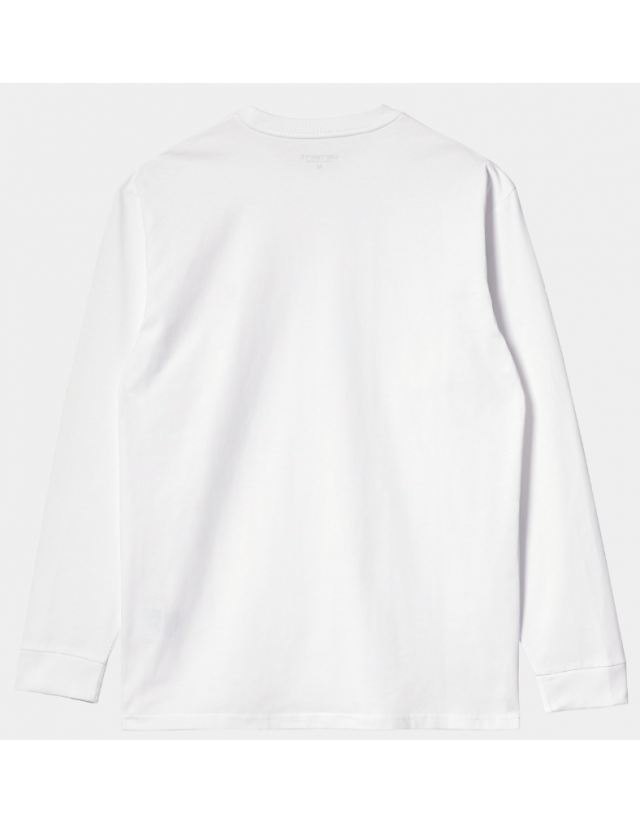Carhartt Wip L/S Chase T-Shirt - White / Gold - Men's T-Shirt  - Cover Photo 2