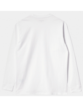 Carhartt WIP L/S Chase T-shirt - White / Gold