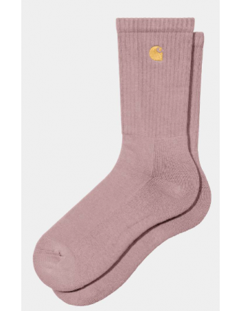 Carhartt WIP Chase socks - Glassy pink / gold