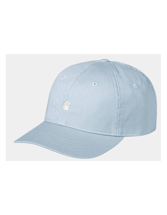 Carhartt Wip Madison Logo Cap - Frosted Blue / White - Pet  - Cover Photo 1