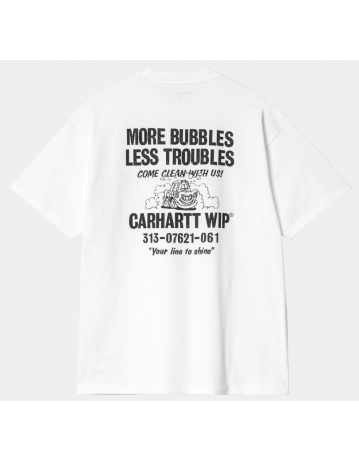 Carhartt Wip Less Troubles T-Shirt - White / Black - Product Photo 2