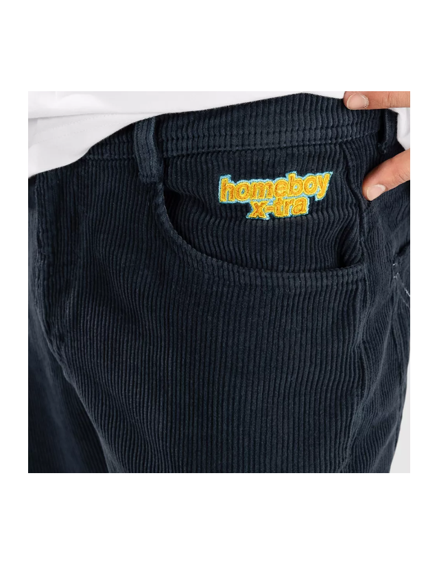 Homeboy X-Tra Baggy Cord Pants - Navy - Men's Pants  - Cover Photo 3