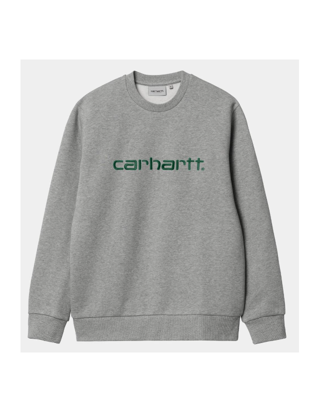 Carhartt Wip Carhartt Sweat - Grey Heather / Chervil - Sweat Homme  - Cover Photo 1