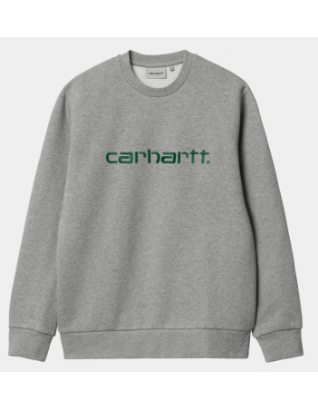 Carhartt WIP Carhartt sweat - Grey heather / Chervil - Men's Sweatshirt - Miniature Photo 1