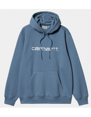Carhartt WIP Hooded Carhartt sweat - Sorrent / white - Herren Sweatshirt - Miniature Photo 1