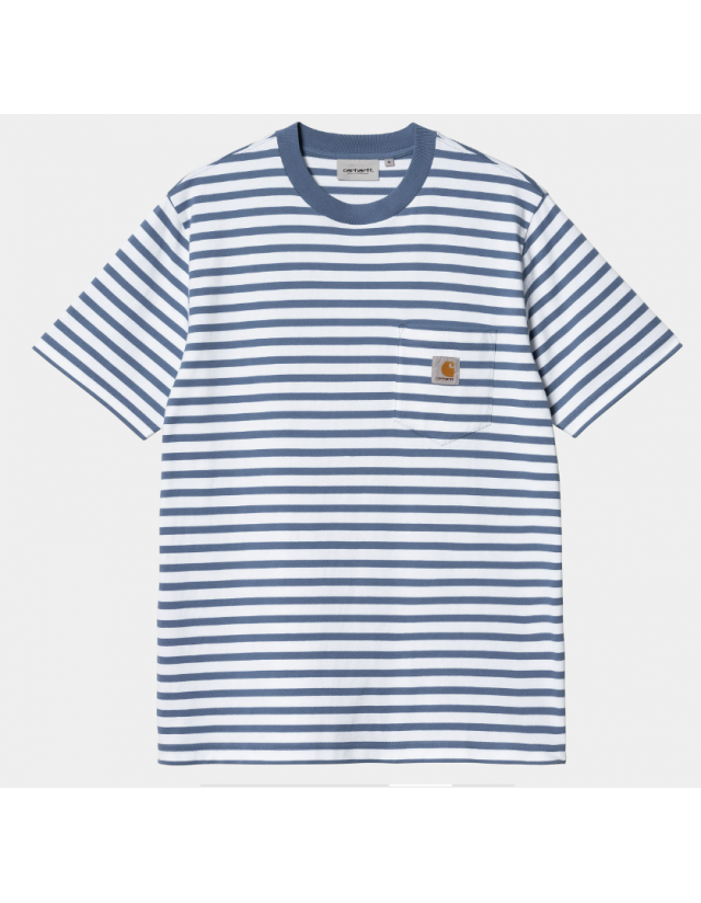 Carhartt Wip Seidler Pocket T-Shirt - Sorrent - T-Shirt Homme  - Cover Photo 1