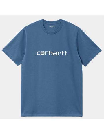 Carhartt Wip Script T-Shirt - Sorrent / White - Product Photo 1