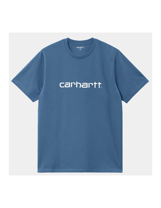 Carhartt Wip Script T-Shirt - Sorrent / White - T-Shirt Voor Heren  - Cover Photo 1