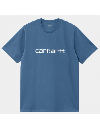 Carhartt WIP Script T-shirt - Sorrent / White - Men's T-Shirt - Miniature Photo 1