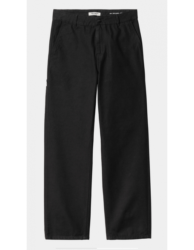 Carhartt Wip W' Pierce Pant Straight - Black Rinsed - Women's Pants  - Cover Photo 2