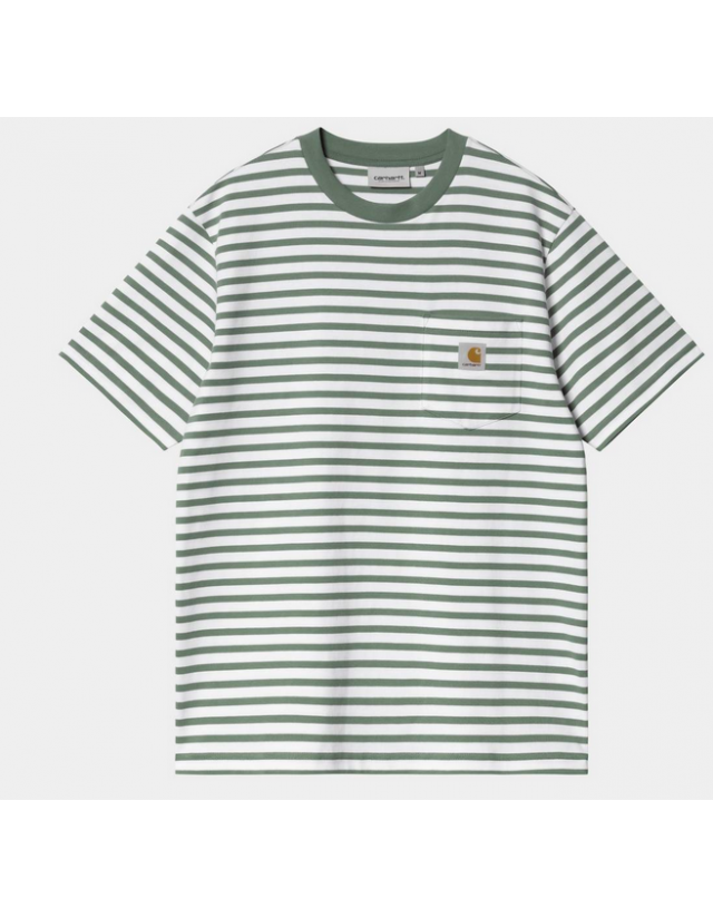 Carhartt Wip Seidler Pocket T-Shirt - Park - T-Shirt Homme  - Cover Photo 1