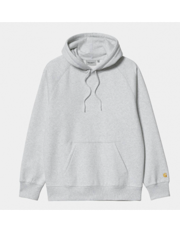 Carhartt WIP Hooded Chase Sweat - Ash Heather / Gold - Sweat Homme - Miniature Photo 1