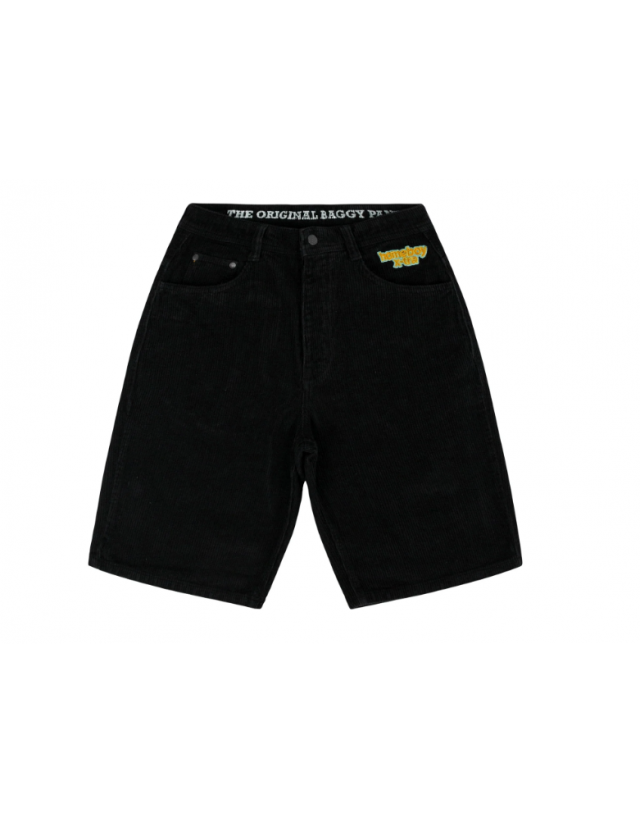 Homeboy X-Tra Baggy Cord Shorts - Black - Shorts  - Cover Photo 1