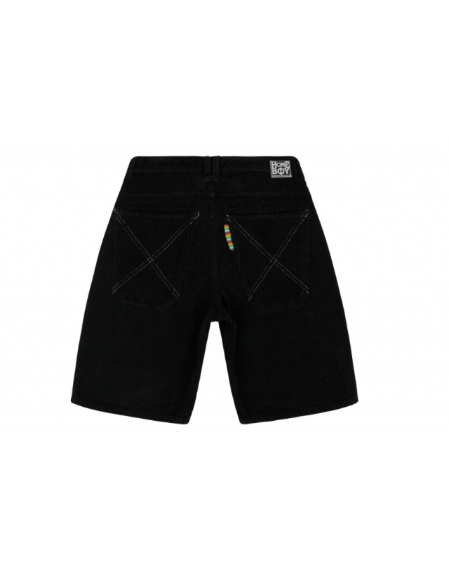 Homeboy X-Tra Baggy Cord Shorts - Black - Short  - Cover Photo 2