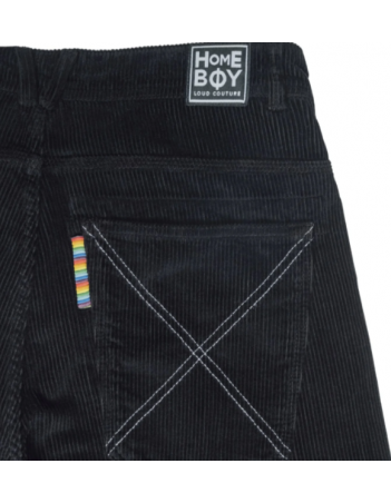 Homeboy x-tra Baggy Cord Shorts - Black - Short - Miniature Photo 4