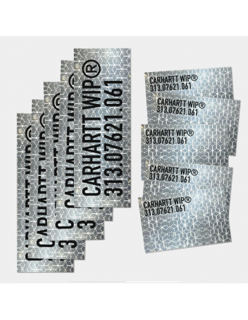 Carhartt Wip Tour Sticker Bag - Plastic Reflective Grey - Product Photo 2