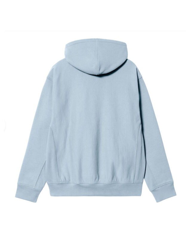 Carhartt Wip Hooded American Script - Frosted Blue - Sweat Homme  - Cover Photo 2