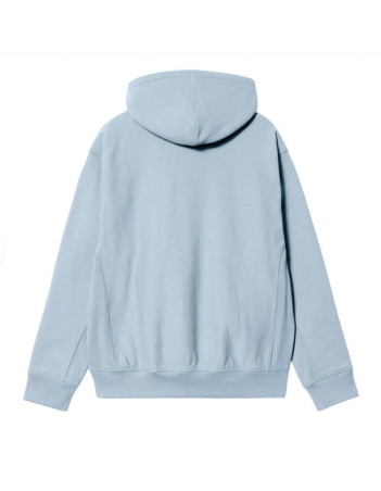 Carhartt WIP Hooded American Script - Frosted Blue - Sweat Homme - Miniature Photo 2