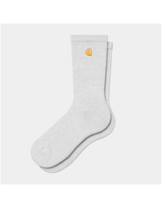Carhartt Wip Chase Socks - Ash Heather / Gold - Chaussettes  - Cover Photo 1