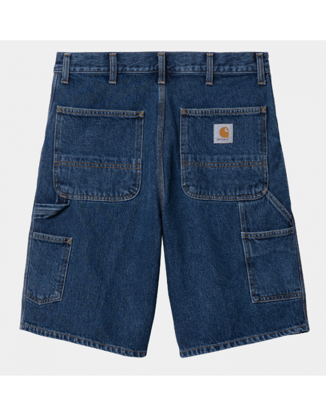 Carhartt Wip Single Knee Short - Blue Stone Washed - Shorts  - Cover Photo 1