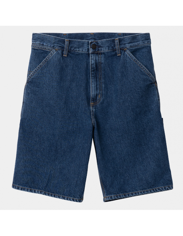 Carhartt Wip Single Knee Short - Blue Stone Washed - Shorts  - Cover Photo 2