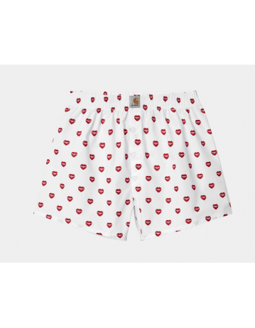 Carhartt Wip Cotton Boxer Heart Print - White - Product Photo 1