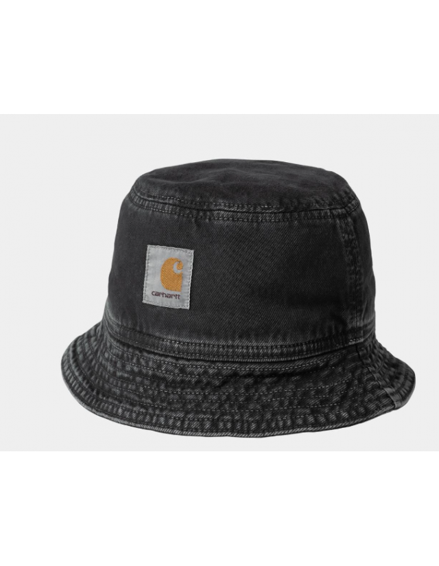 Carhartt Wip Garrison Bucket Hat - Black Stone Dyed - Accessories  - Cover Photo 1