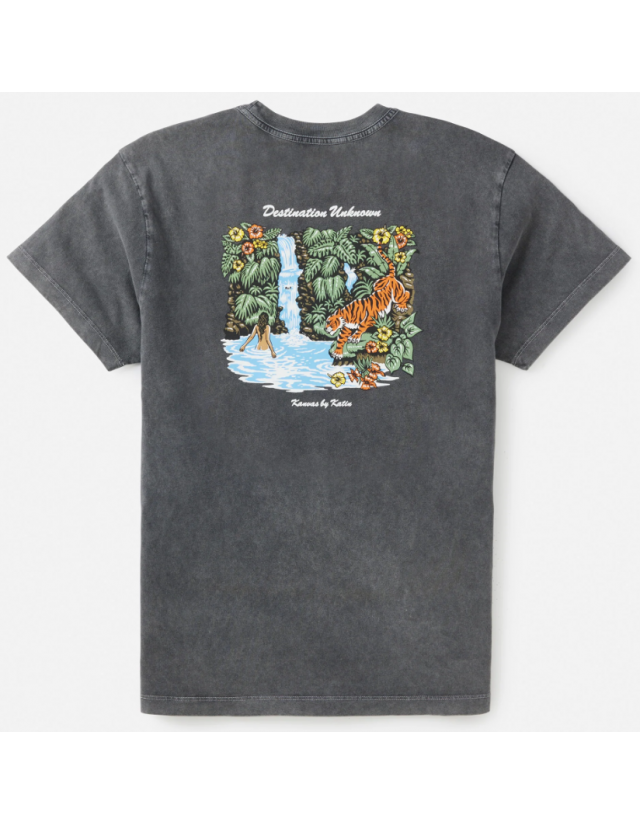 Katin Usa Lagoon Tee - Black Sand Wash - T-Shirt Homme  - Cover Photo 1