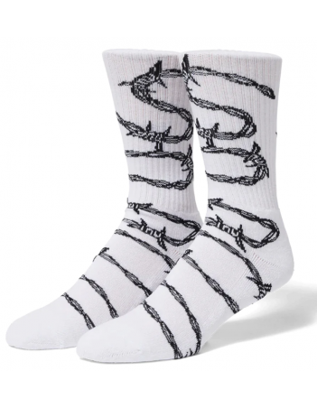 HUF Barbed wire crew sock - White - Chaussettes - Miniature Photo 1
