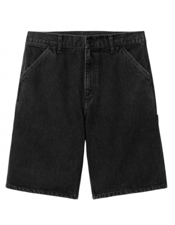 Carhartt WIP Single Knee Short - Black Stone Washed - Shorts - Miniature Photo 1