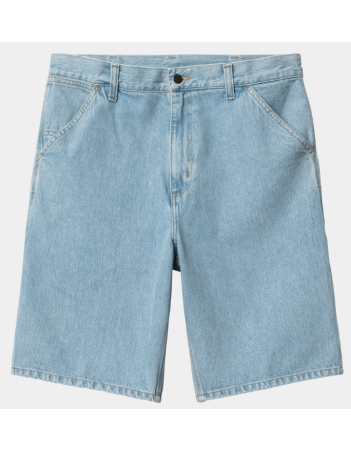 Carhartt WIP Single Knee Short - Blue Heavy Stone bleached - Shorts - Miniature Photo 2