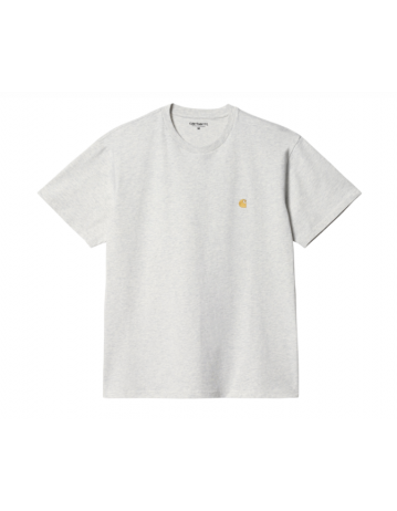 Carhartt Wip S/S Chase T-Shirt - Ash Heather / Gold - Product Photo 1