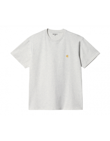 Carhartt WIP S/S Chase T-shirt - Ash Heather / Gold - T-Shirt Homme - Miniature Photo 1