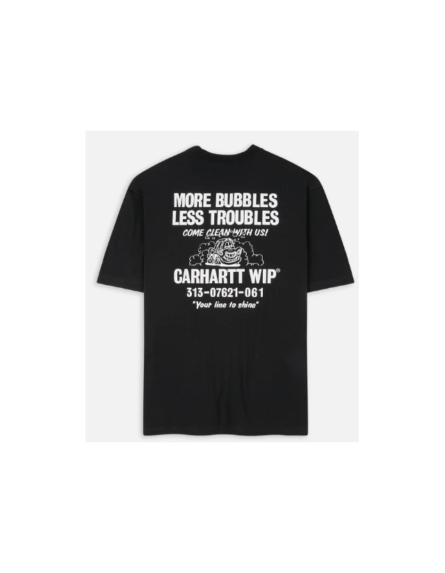 Carhartt Wip Less Troubles T-Shirt - Black - Men's T-Shirt  - Cover Photo 1