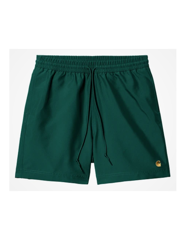 Carhartt Wip Chase Swim Trunks - Chervil / Gold - Maillot  - Cover Photo 2