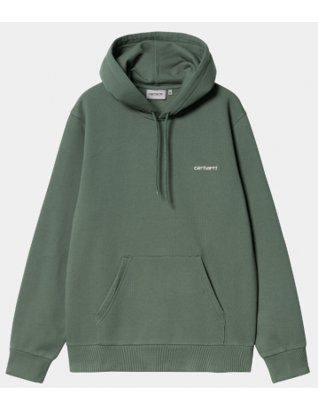 Carhartt Wip Hooded Script Embroidery - Park / White - Product Photo 1