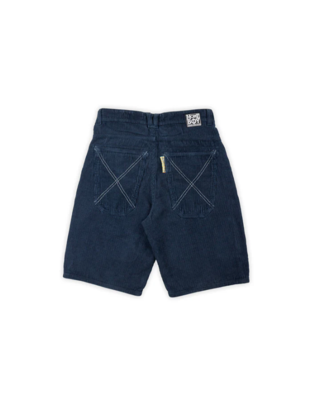 Homeboy X-Tra Baggy Cord Shorts - Navy - Short  - Cover Photo 1