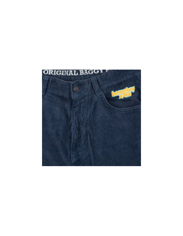 Homeboy X-Tra Baggy Cord Shorts - Navy - Short  - Cover Photo 3