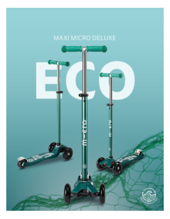 MAXI MICRO SCOOTER DELUXE ECO LED GREEN - Trottinette - Miniature Photo 2