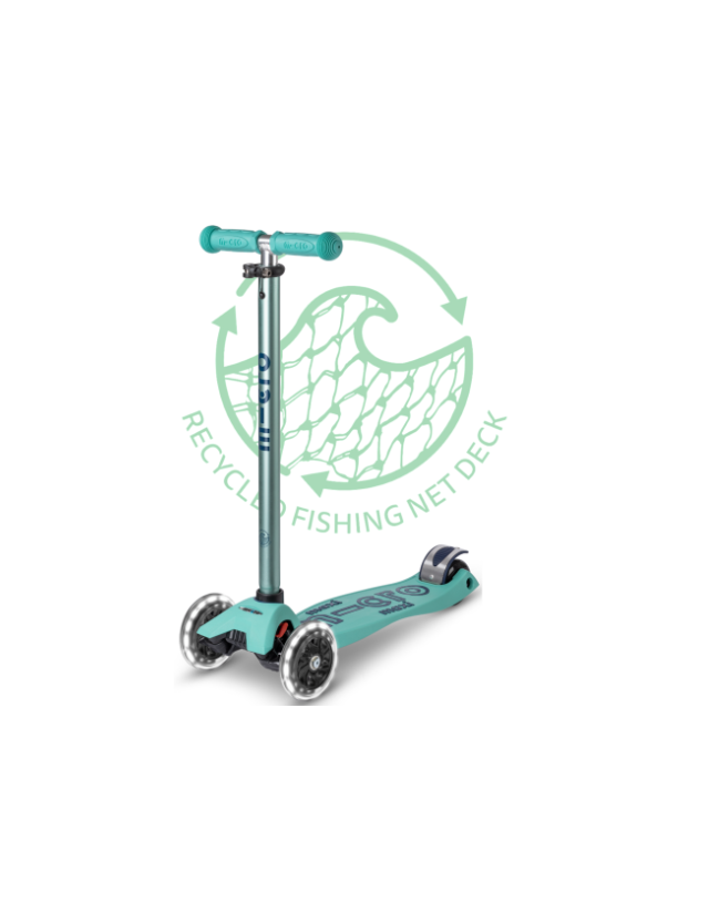 Maxi Micro Scooter Deluxe Eco Led Mint - Trottinette  - Cover Photo 1