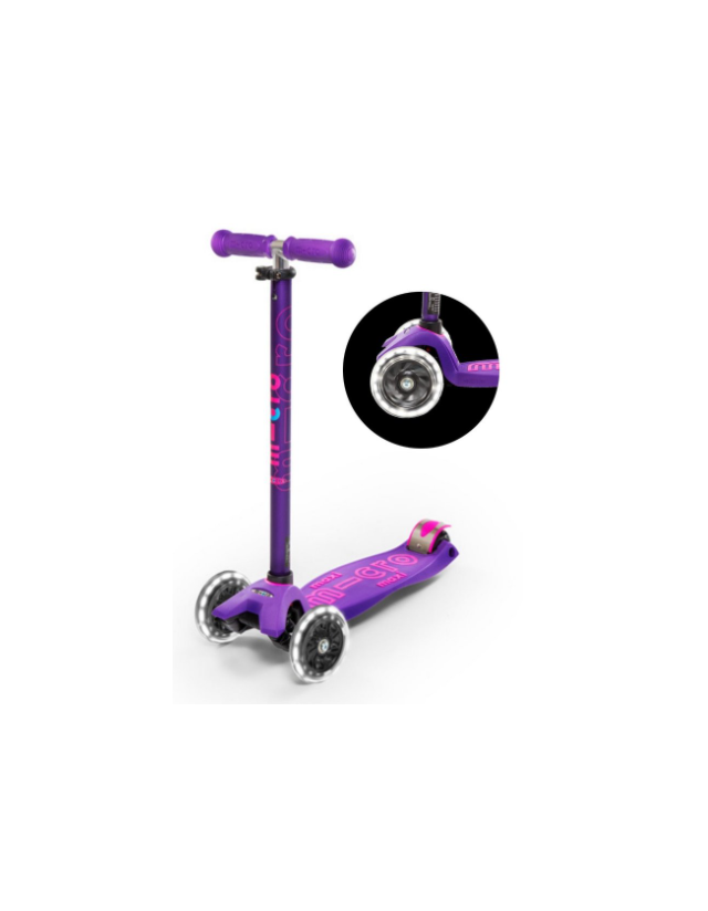 Maxi Micro Scooter Deluxe Led Purple - Scooter  - Cover Photo 1