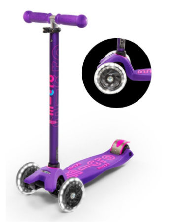 MAXI MICRO SCOOTER DELUXE LED PURPLE - Scooter - Miniature Photo 1