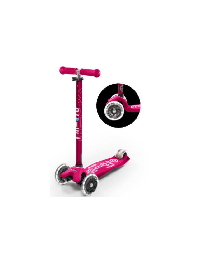 Maxi Micro Scooter Deluxe Led Pink - Trottinette  - Cover Photo 1