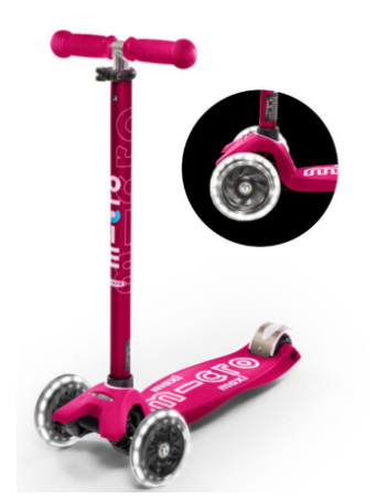 MAXI MICRO SCOOTER DELUXE LED PINK - Trottinette - Miniature Photo 1